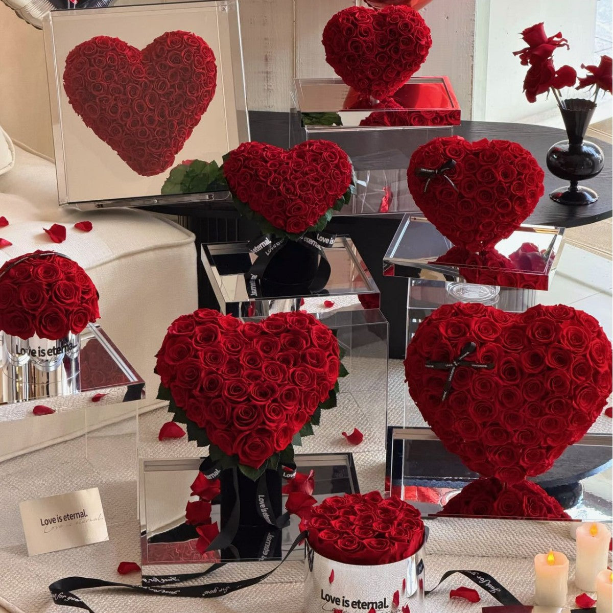 Red Rose Heart Box