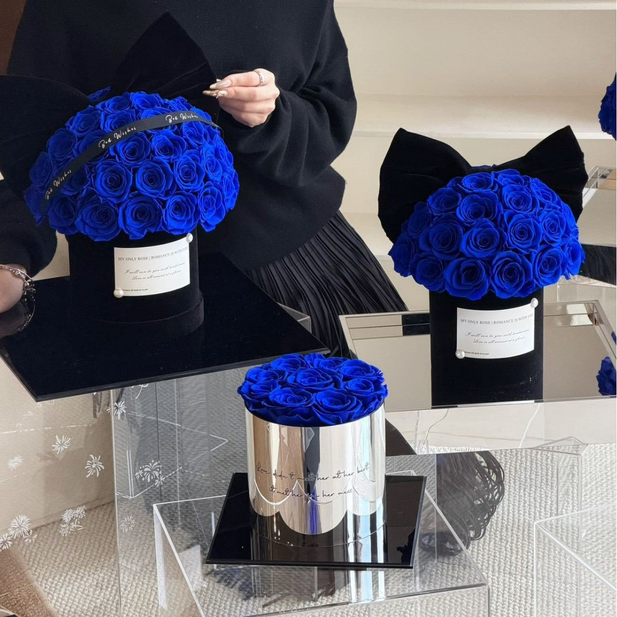 Royal Blue Rose Box