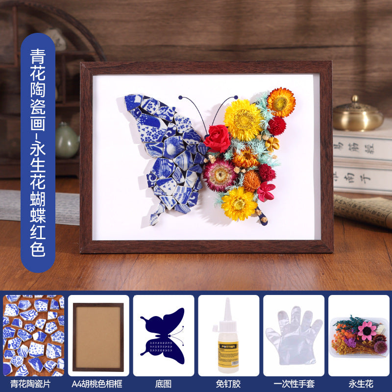 Eternal Flower Butterfly Red