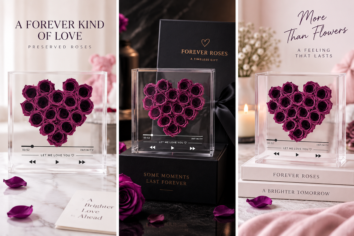 Love's cd25*26*6cm / Plum Purple Sauce Series Comes with Acrylic Gift Box + Gift Bag + Ribbon
