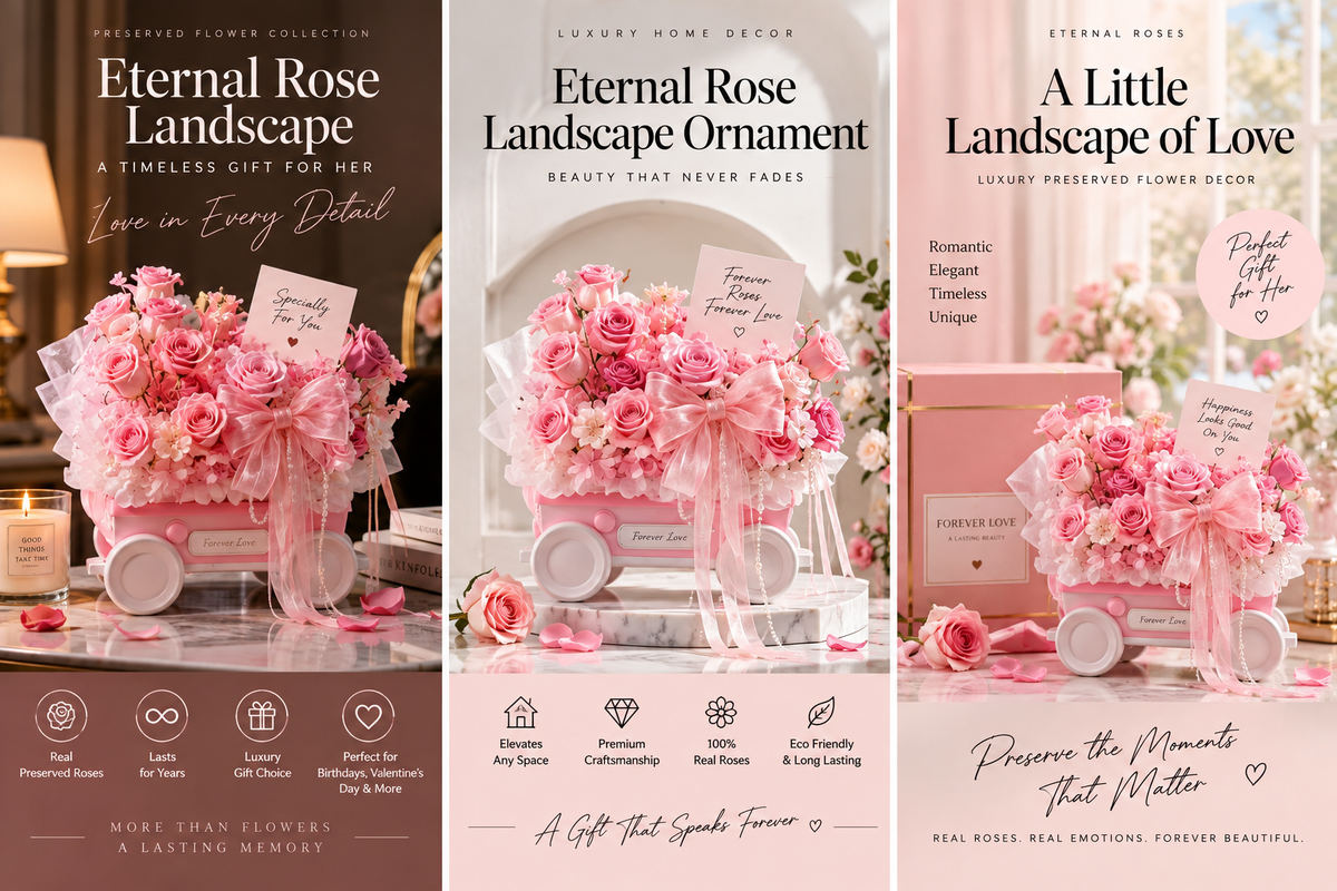 Giant Preserved Rose Cart.....