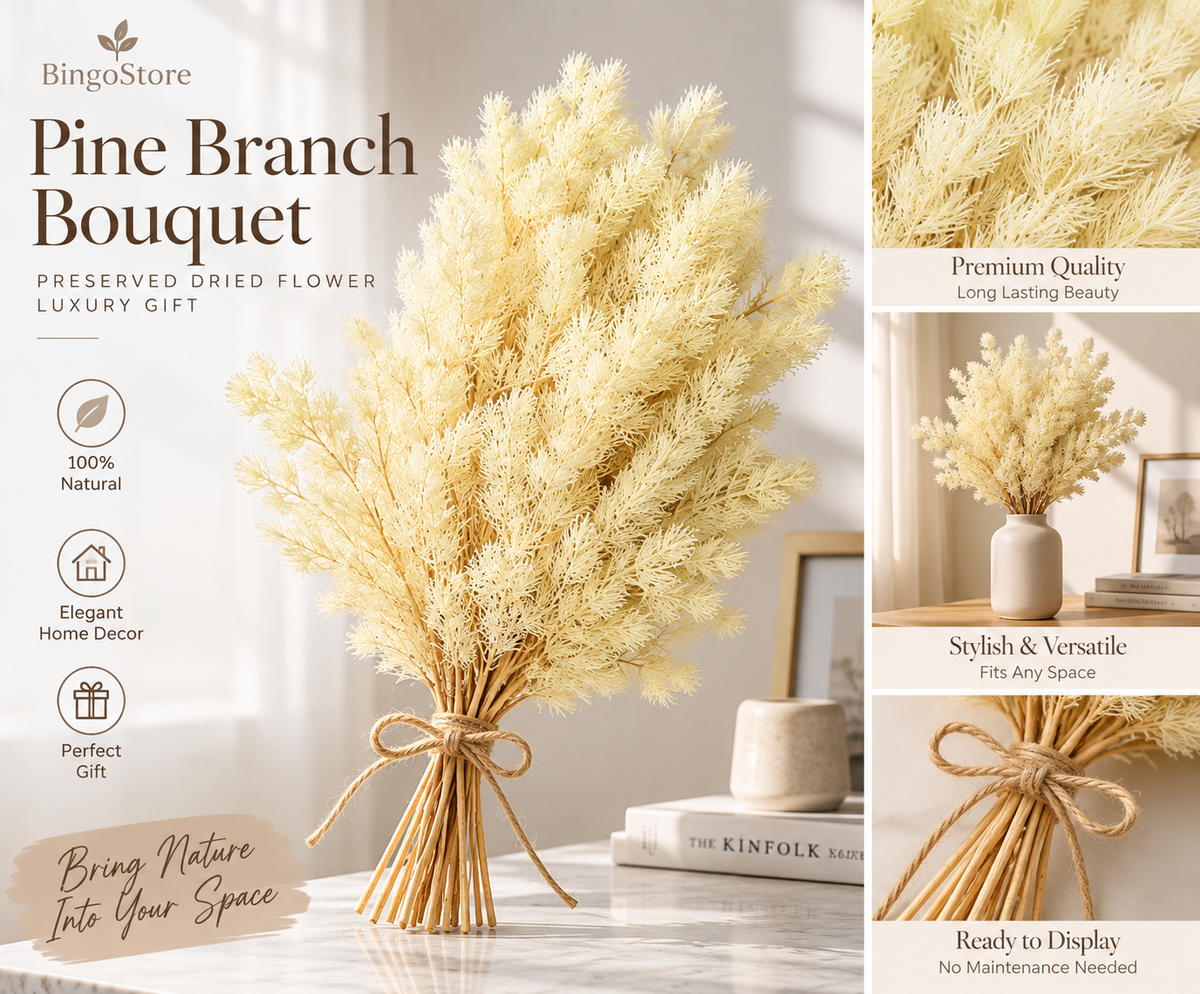 Pine Branch Bouquet – Preserved Dried Flower Luxury Gift