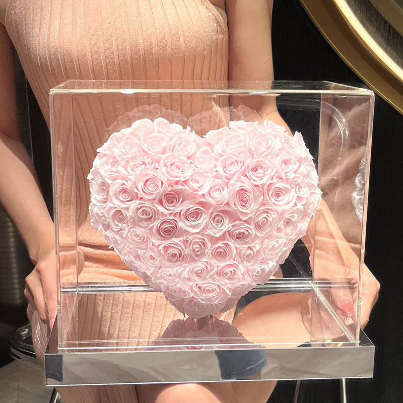 Eternal Rose 3D Mirror Heart Valentine's Birthday Gift