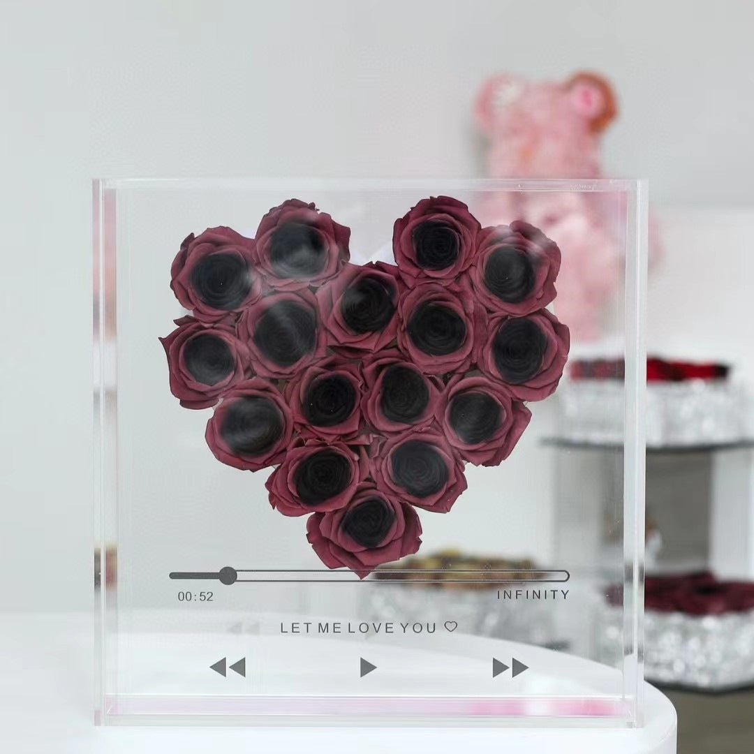 Love's cd25*26*6cm / Plum Purple Sauce Series Comes with Acrylic Gift Box + Gift Bag + Ribbon